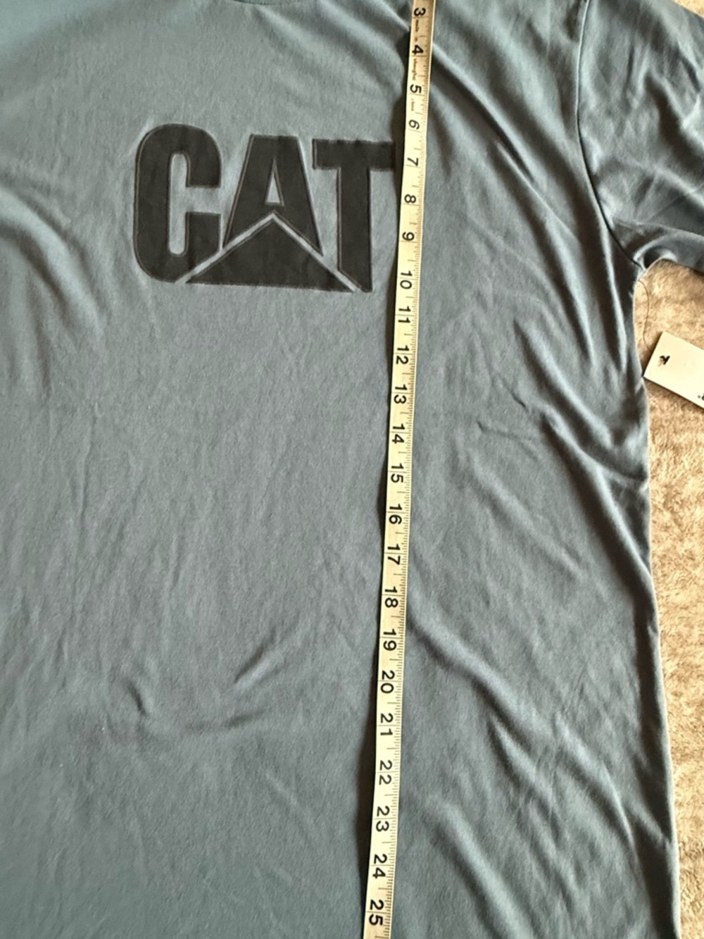 Caterpillar Blue Short Sleeve CAT Logo Tee - Picture 6 of 8